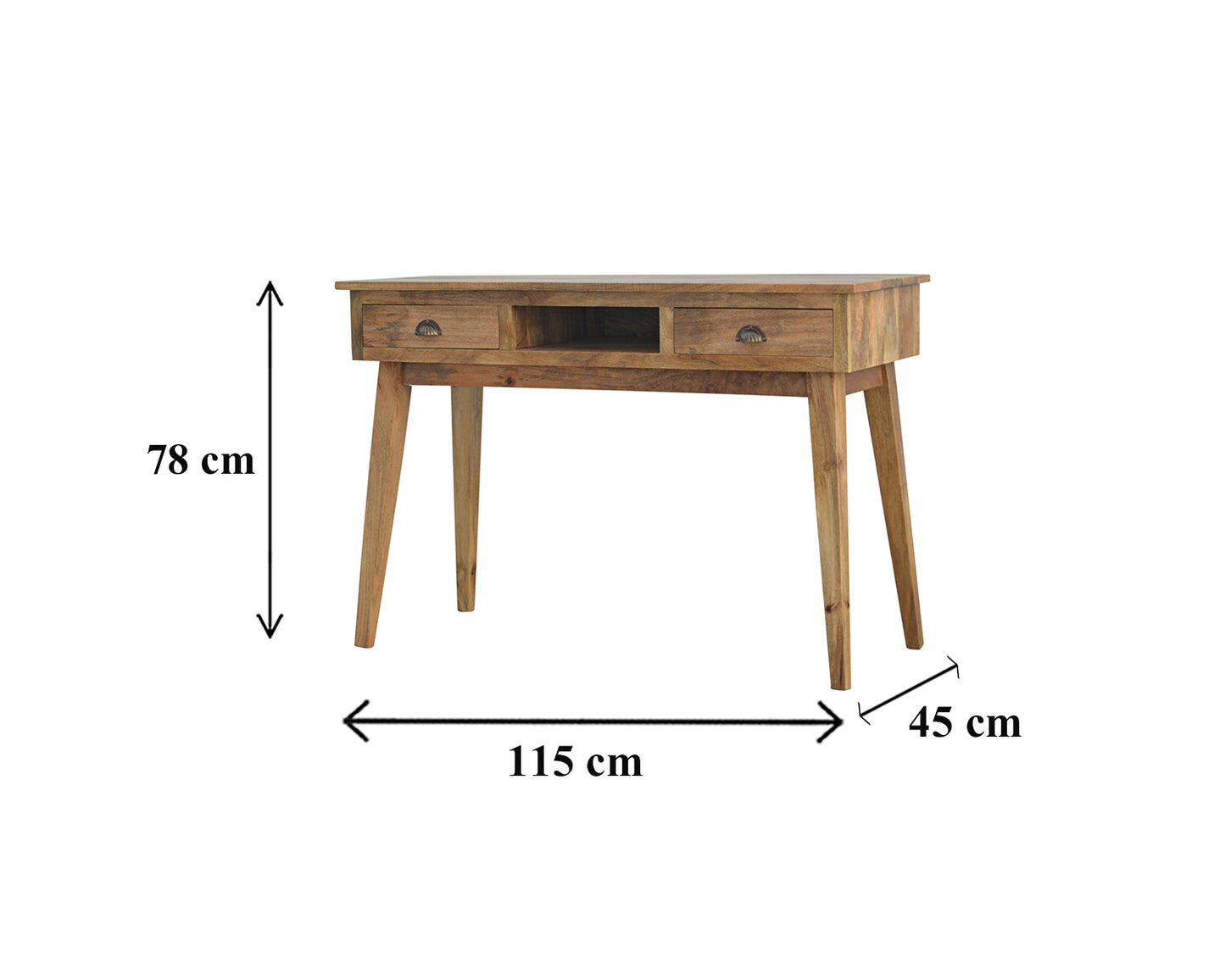 2 Drawer Shell Writing Desk by Artisan Furniture
