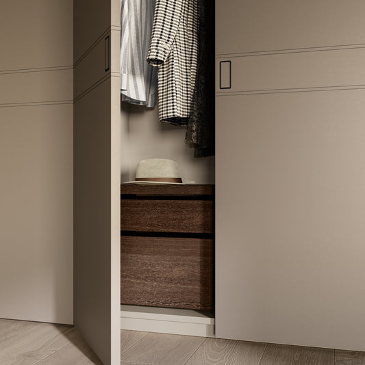 Emotion Up Wardrobe with Cinta Hinged Doors
