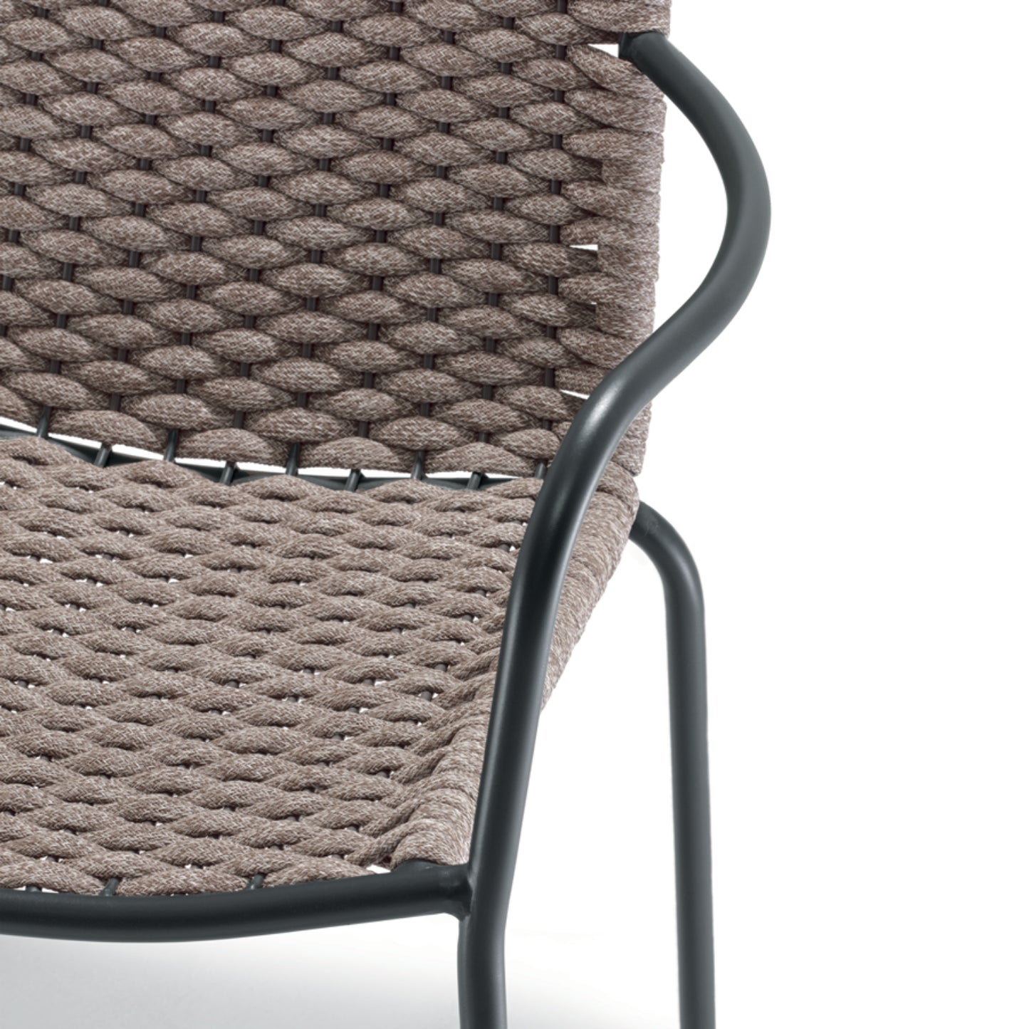 Cannes Lux Outdoor Armchair – Aluminium & Handwoven Rope Garden Chair