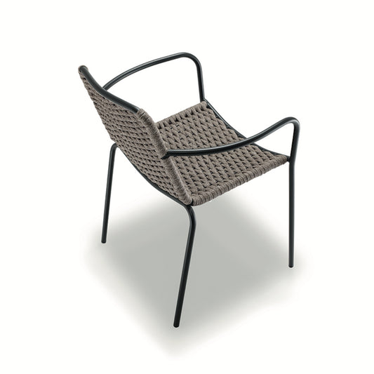 Cannes Lux Outdoor Armchair – Aluminium & Handwoven Rope Garden Chair