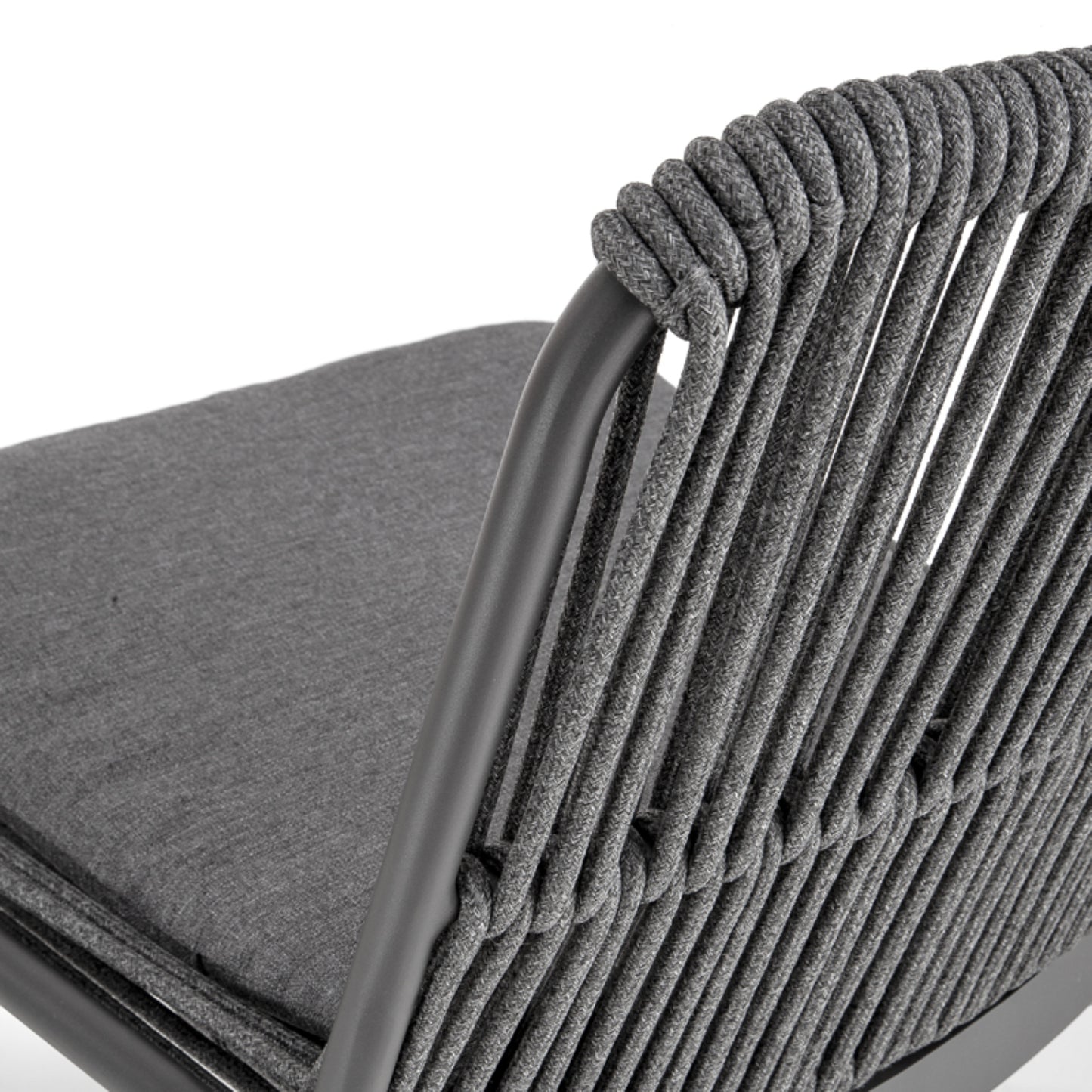 Como Rope Dining Chair – Modern Outdoor Seating with Aluminium Frame