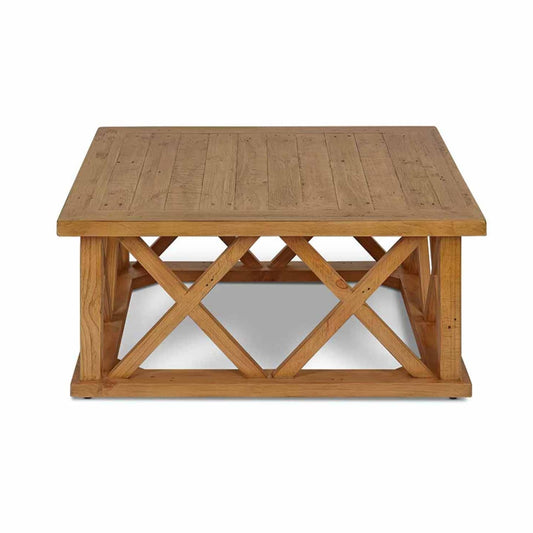 Oxhill Criss-Cross Design Square Coffee Table