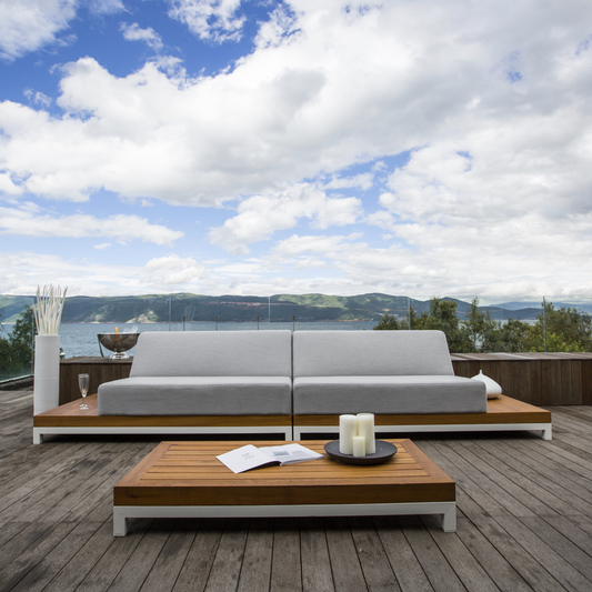 Ivory Modular Aluminium Sofa Set – Luxury Outdoor Lounge Furniture