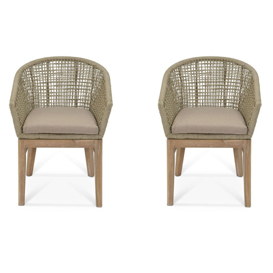 Set of 2 Lynton Grey Dining Chairs with Arms