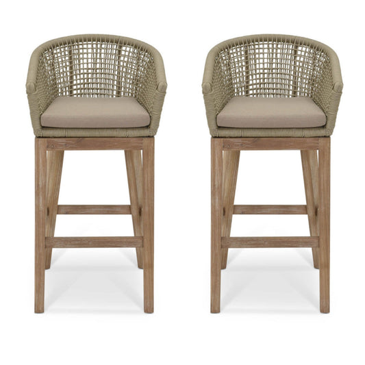 Set of 2 Lynton Grey Bar Stools