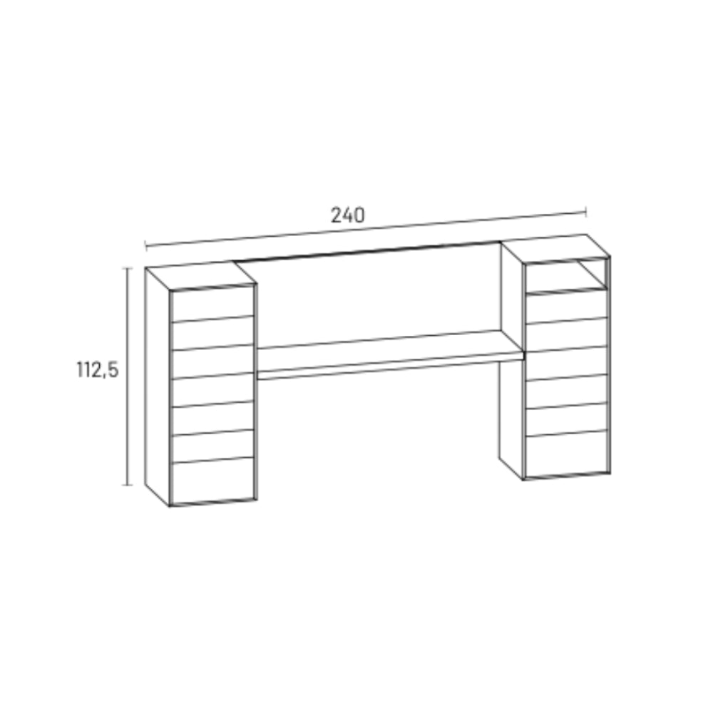 Modula Composition ST5 Modular Desk with Drawers