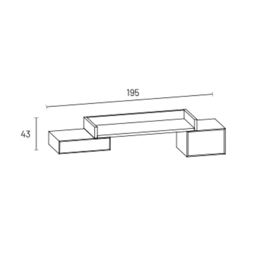 Modula Composition ST1 Wall-Mounted Desk with Drawers