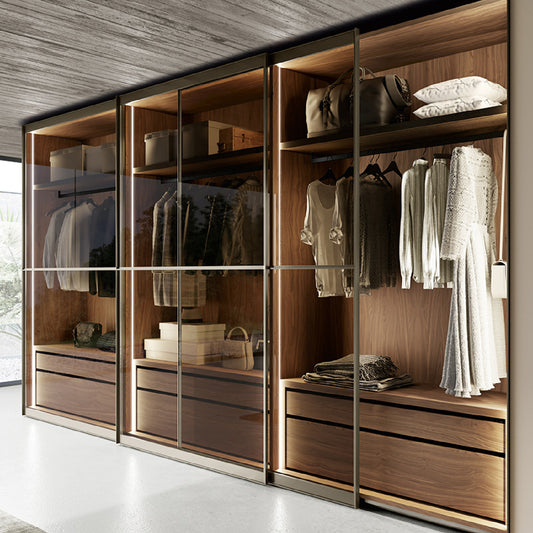 Emotion Up Wardrobe with Glass Up Sliding Doors