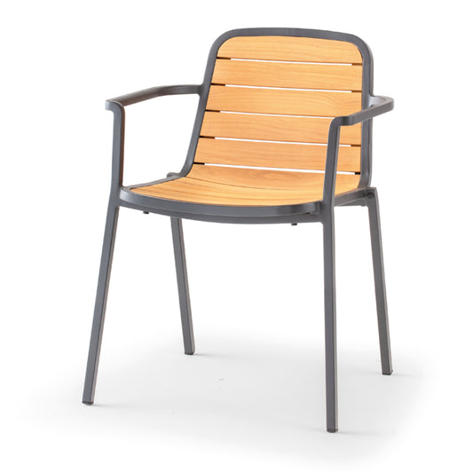 Nida Outdoor Armchair – Teak & Aluminium Garden Seating