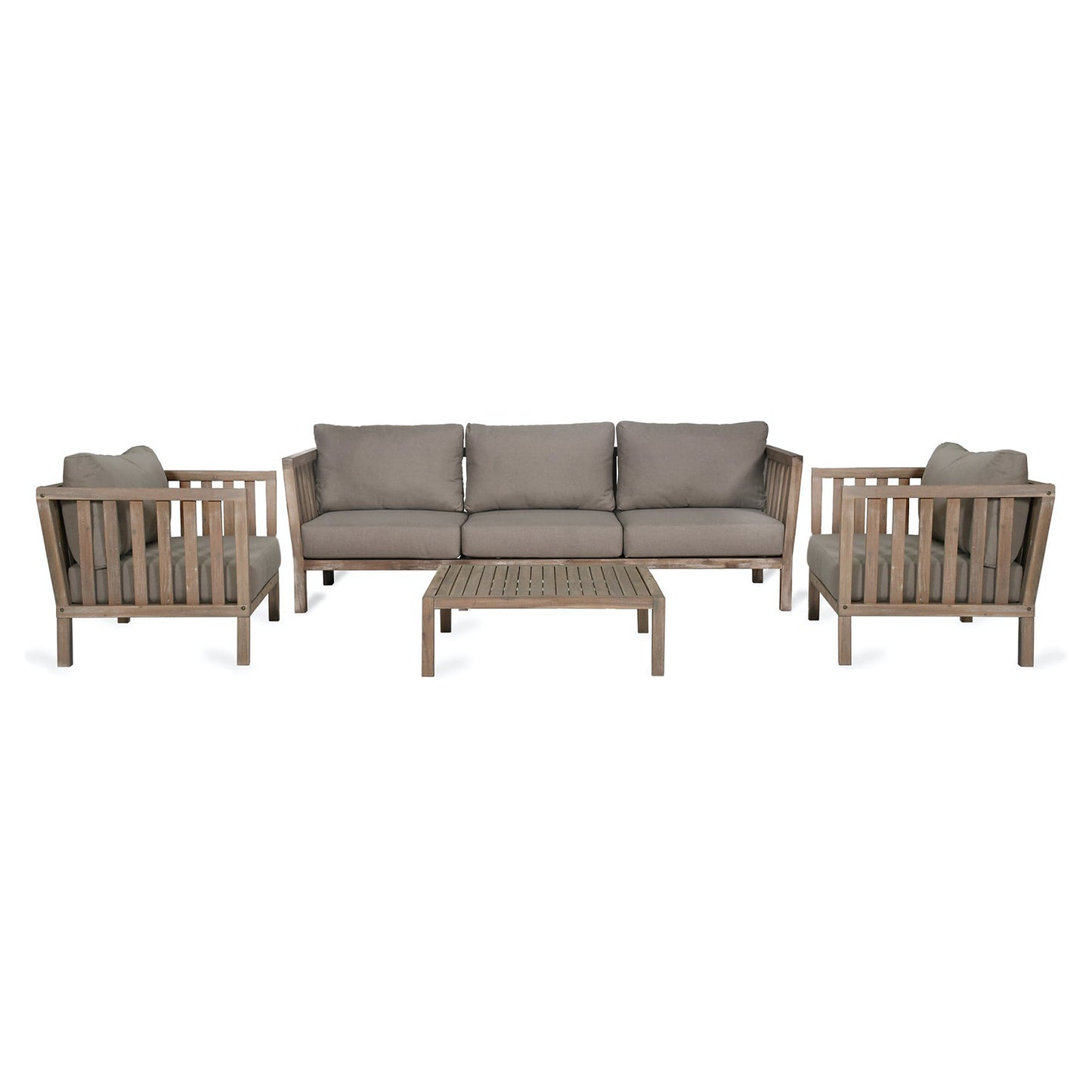 Porthallow Outdoor 3 Seater Sofa Set Acacia
