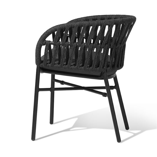 Tahiti Rope Armchair – Elegant Outdoor Chair with Aluminium Frame & Cushion