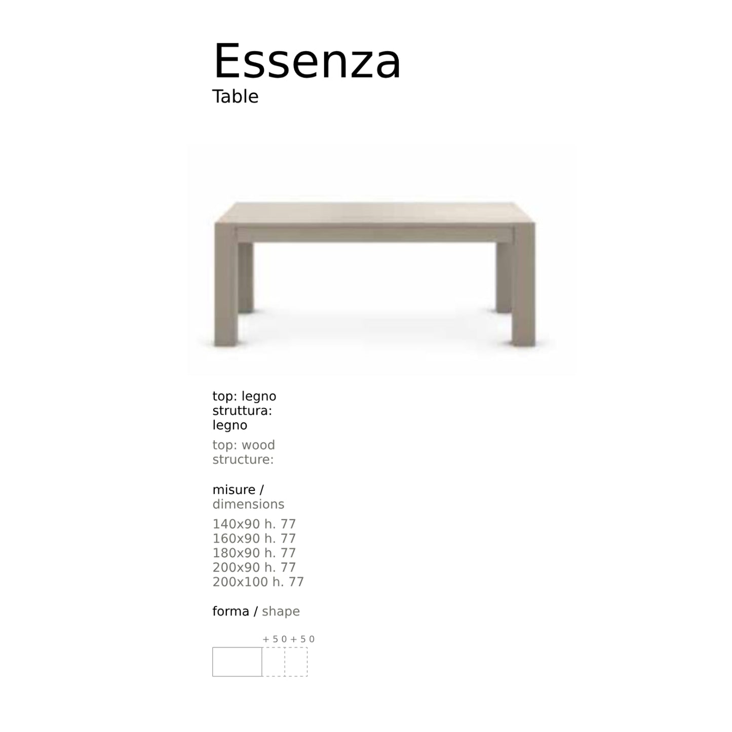 Essenza Extending Dining Table – Imperial Line | Italian Elegance & Versatile Design