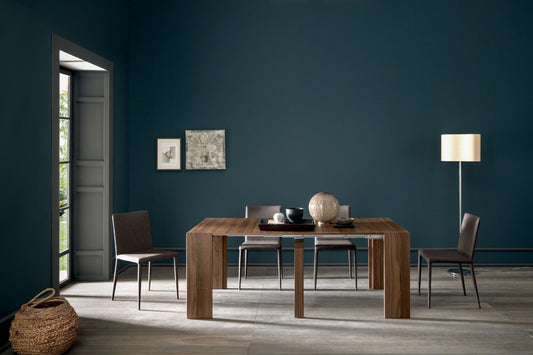 Altacom David table partially extended showing transformation from console to dining table