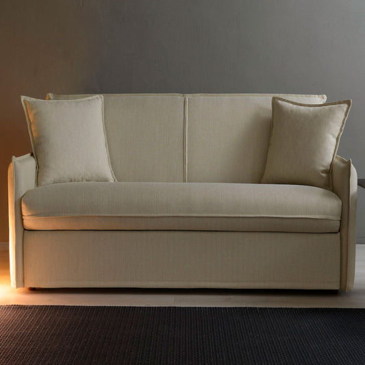 Atena 2-Seater Leather Sofa Bed by Domingo Salotti