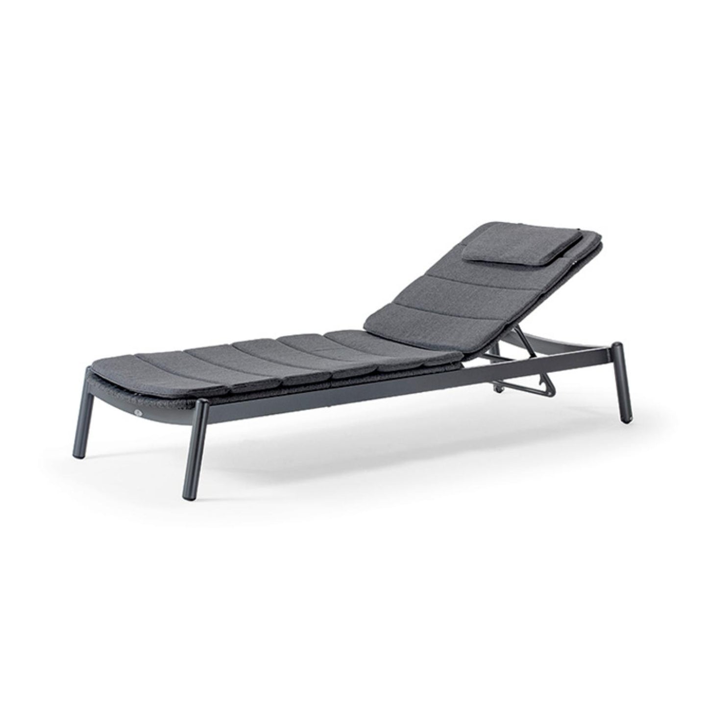 Atol Dark Grey Adjustable Outdoor Sunbed – Woven Rope & Aluminium Lounger