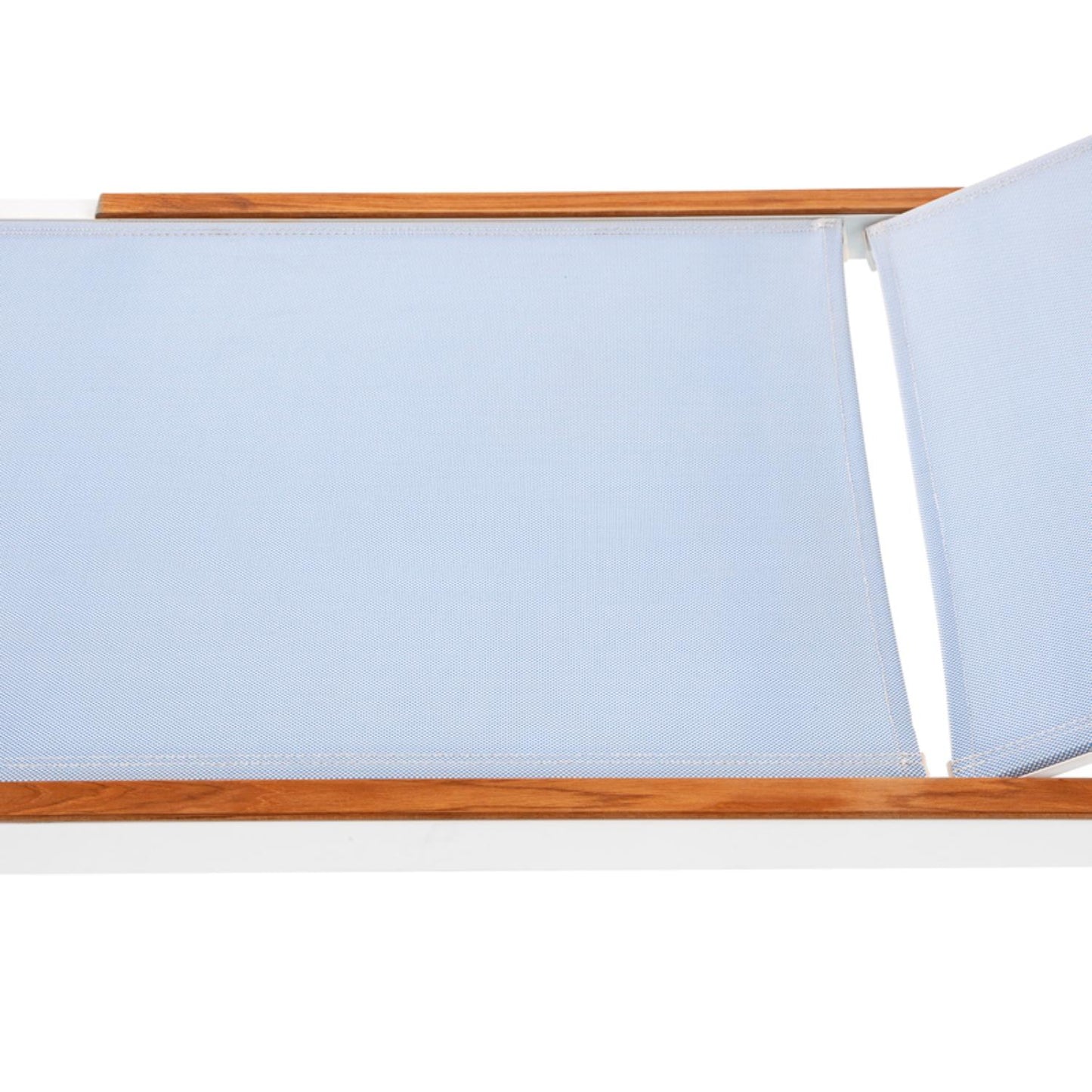 Grattoni Alpha Stackable Outdoor Sunbed - Aluminium Frame with Textilene Seat & Teak Arms