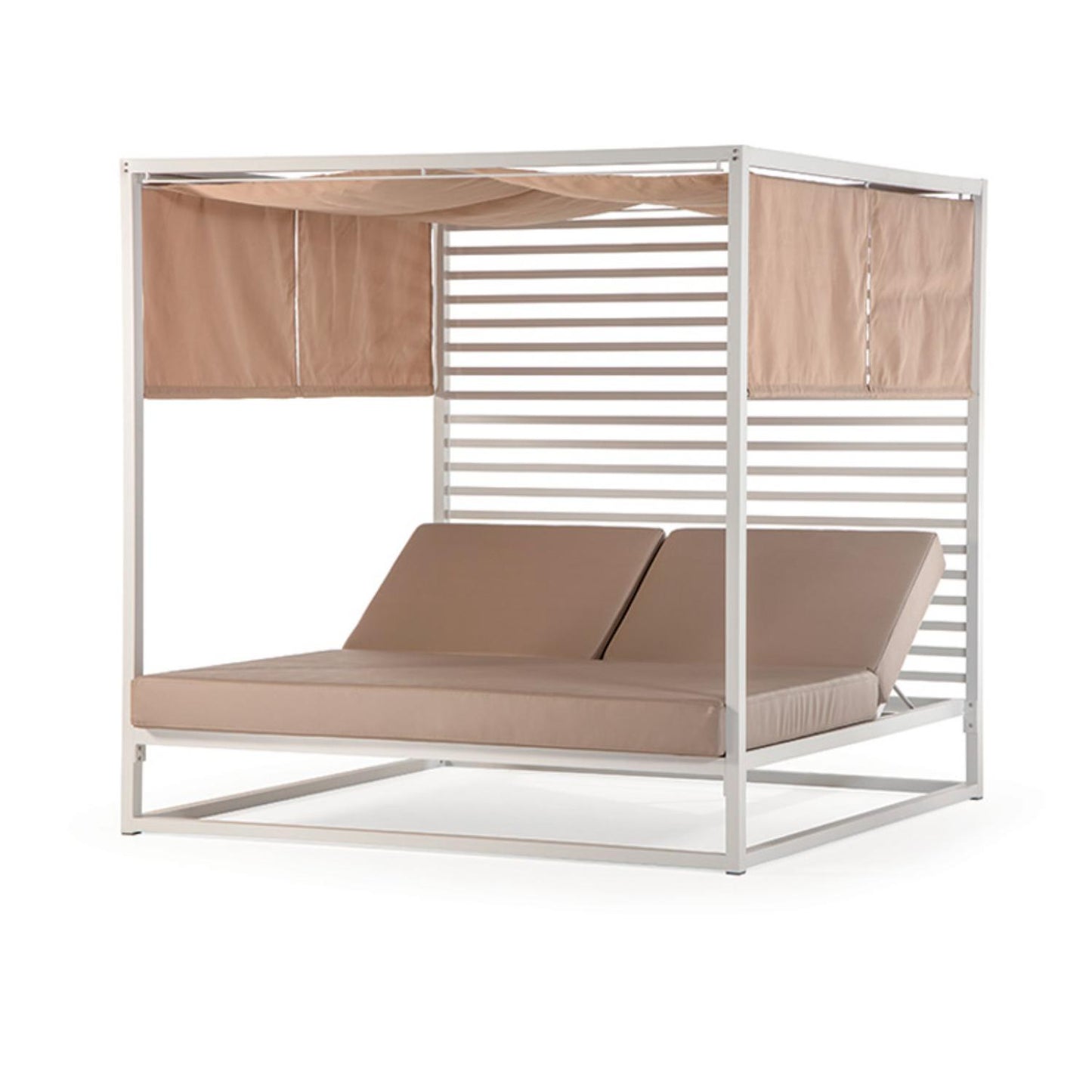 Grattoni Antigua Lux Double Outdoor Daybed with Adjustable Backrest & Canopy