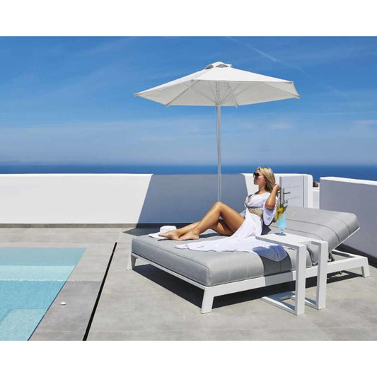 Grattoni Bite Outdoor Aluminium Sunbed with Sunbrella Fabric & Fast-Dry Foam