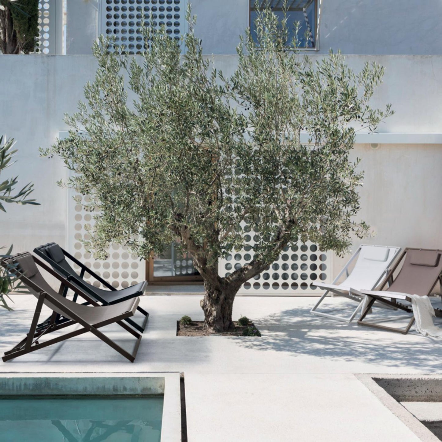 GS-928 Foldable Beach Chair - Aluminium Frame with Textilene Seat (Set of 2)