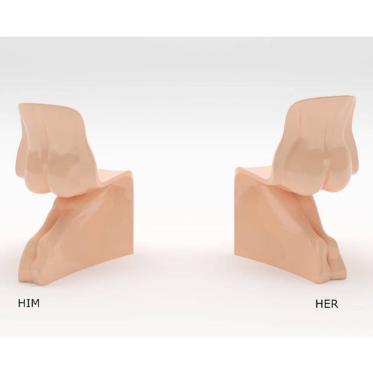 Him & Her Peach Fuzz Chair | Limited Edition Artistic Seating
