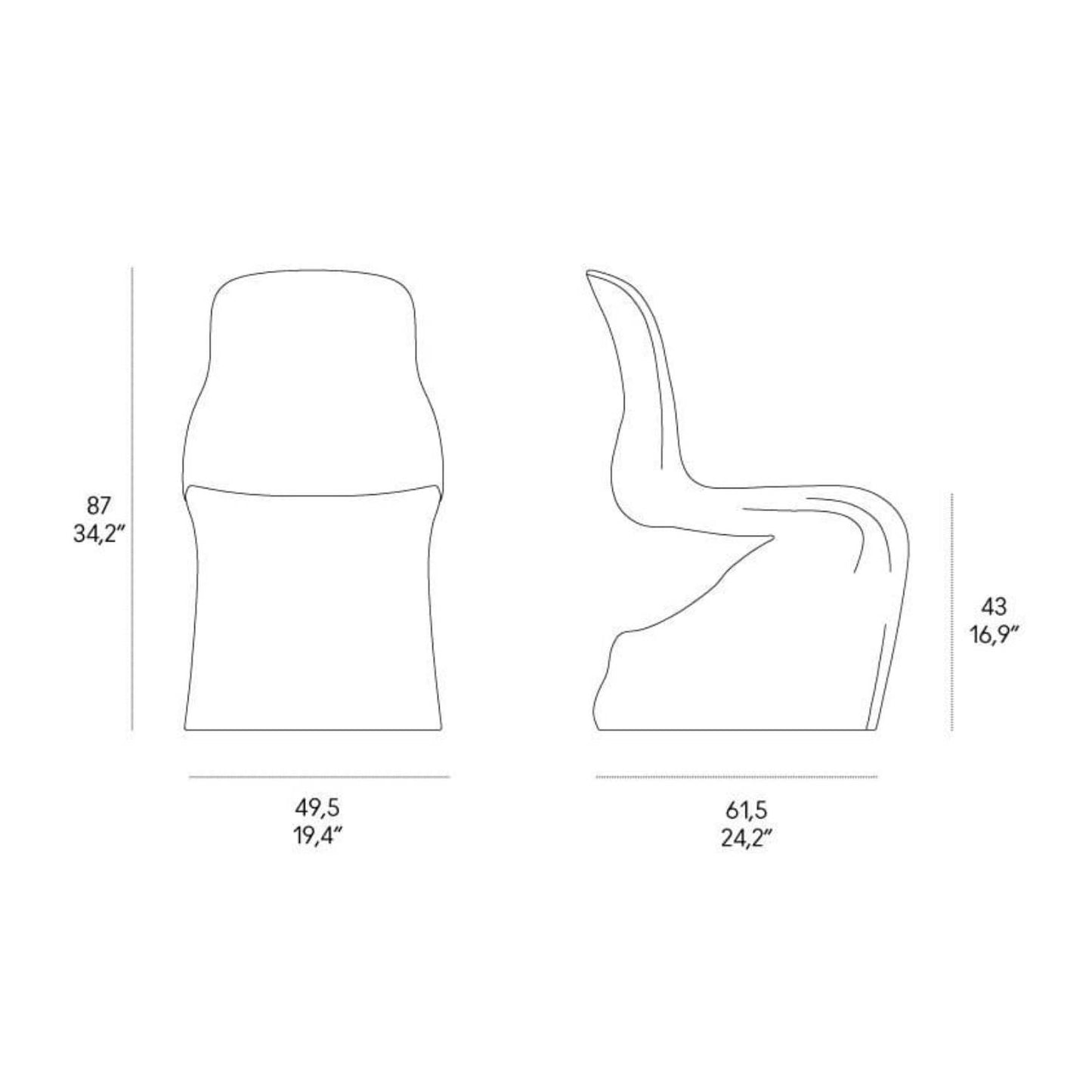 Him & Her Peach Fuzz Chair | Limited Edition Artistic Seating