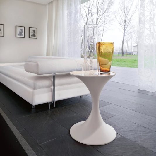 Andorra Slimline Round Coffee Table with Elegant Tapered Base