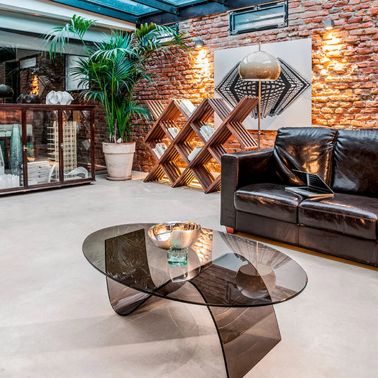 Alissa Curved Glass Coffee Table