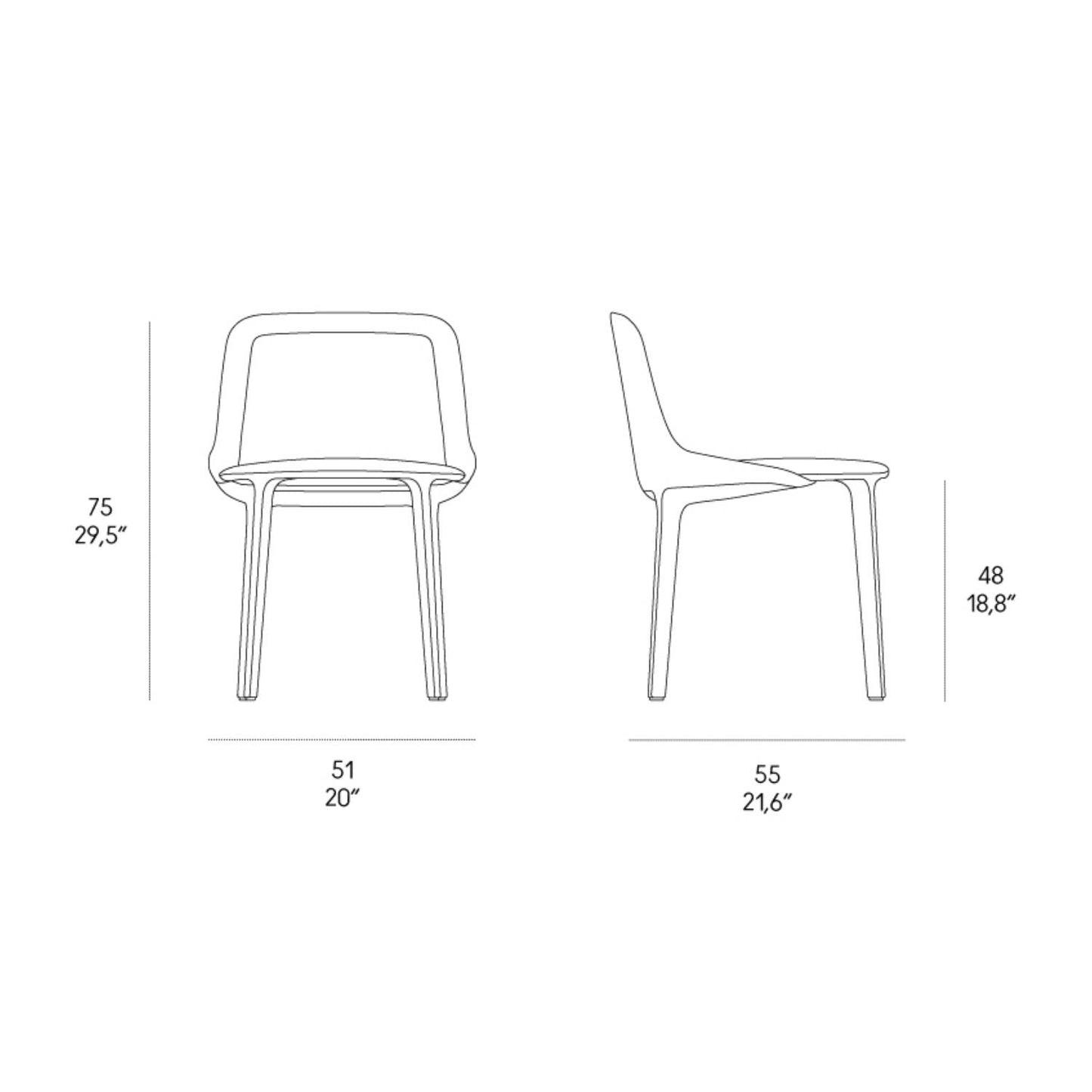 Lepel Smooth Chair – Elegant Upholstered Dining Seating