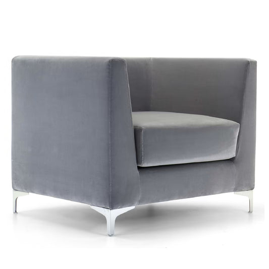 Lincoln Grey Armchair by Domingo Salotti