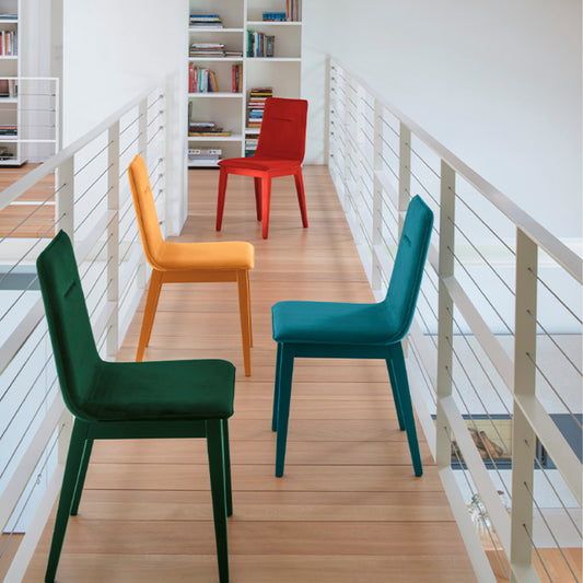 Lisbona Colourful Velvet Effect Chair