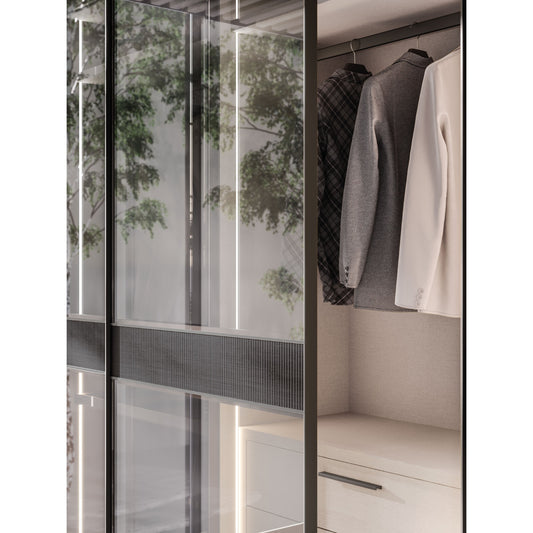 Night 33 Sliding Wardrobe with Frame Lateral Doors