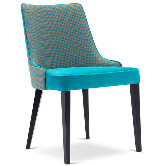 Pat Stylish Turquoise and Grey Chair by Domingo Salotti