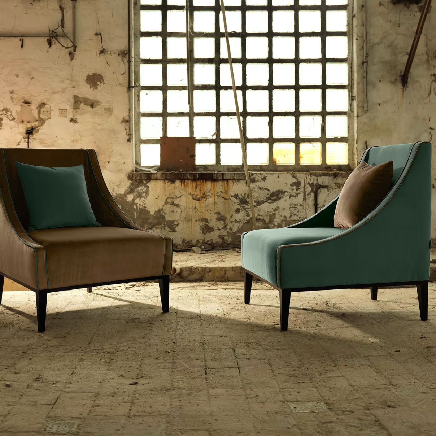 Sikka P60 Powder Blue Armchair by Domingo Salotti