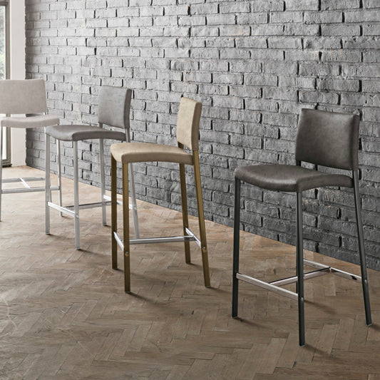 Zara Fixed Vintage-effect Stool