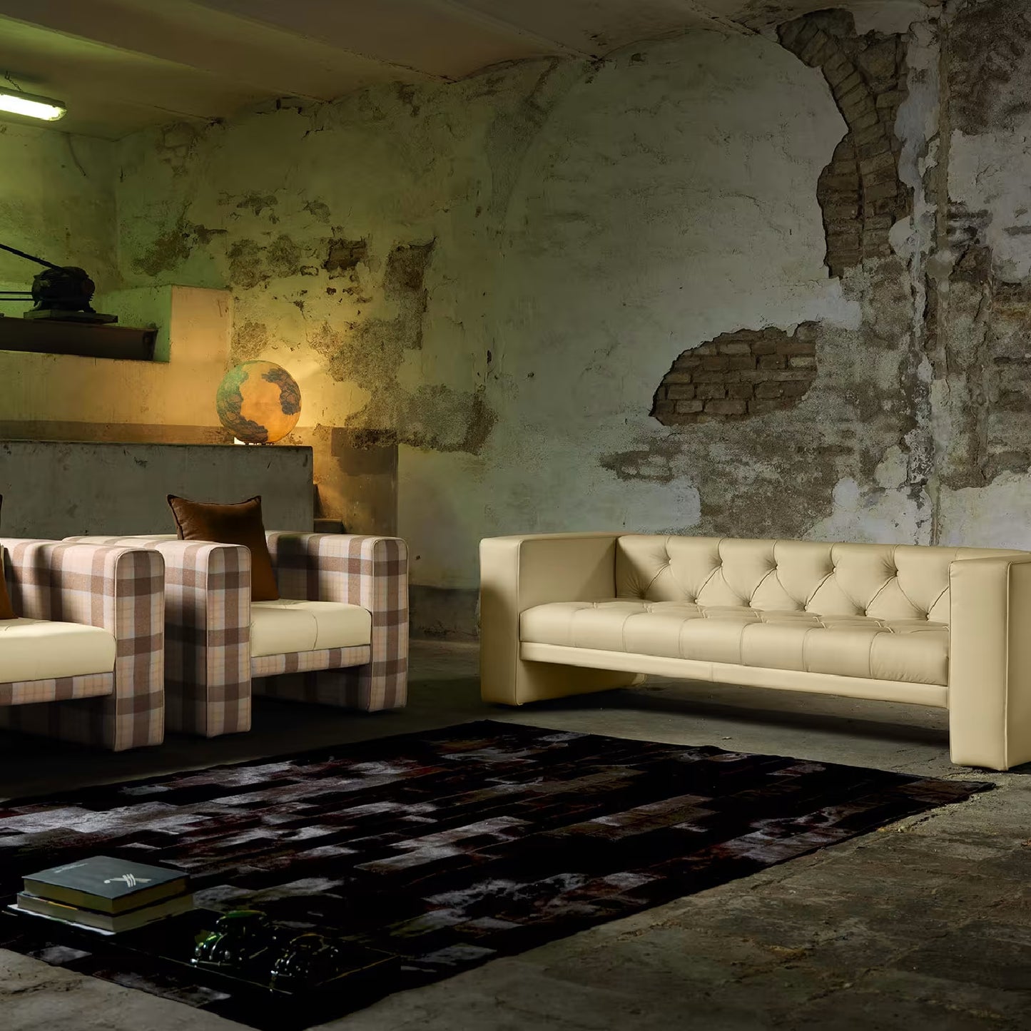 Tubby Beige Sofa by Domingo Salotti