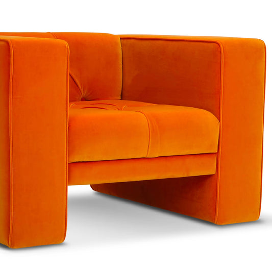 Tubby Orange Armchair by Domingo Salotti
