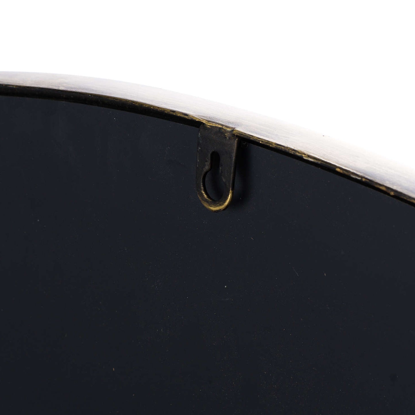 Antique brass large narrow edged mirror