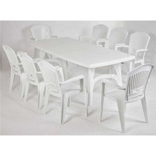 President Tris 9 Piece Extendable Outdoor Resin Dining Set by Scab Design