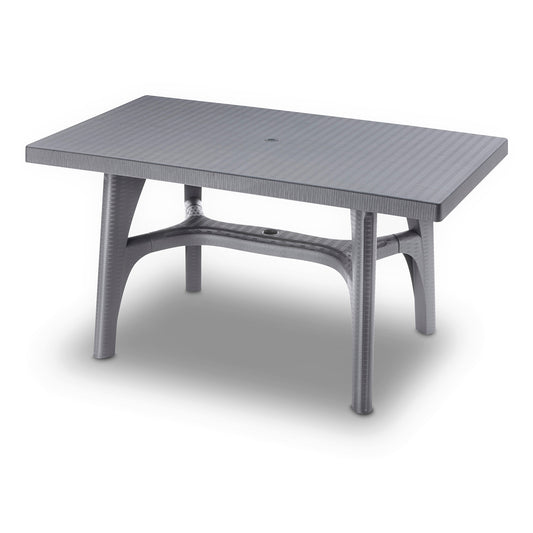 Intrecciata 140 cm Rectangular Rattan Style Dining Table