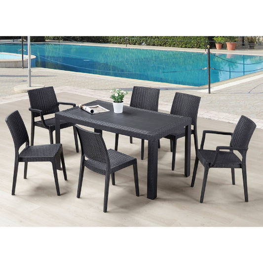 Saturno 5 Piece Rattan Style Dining Set by Areta