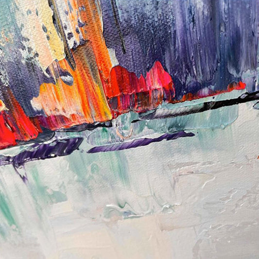 Abstract mural acrylic art oil hand painted canvas