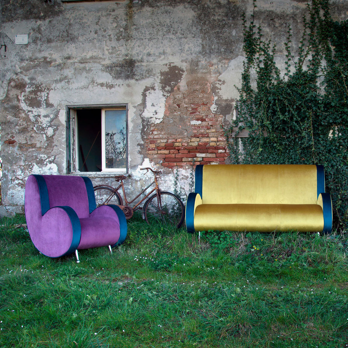 Ata 3 Seater Upholstered Sofa by Adrenalina by Simone Micheli