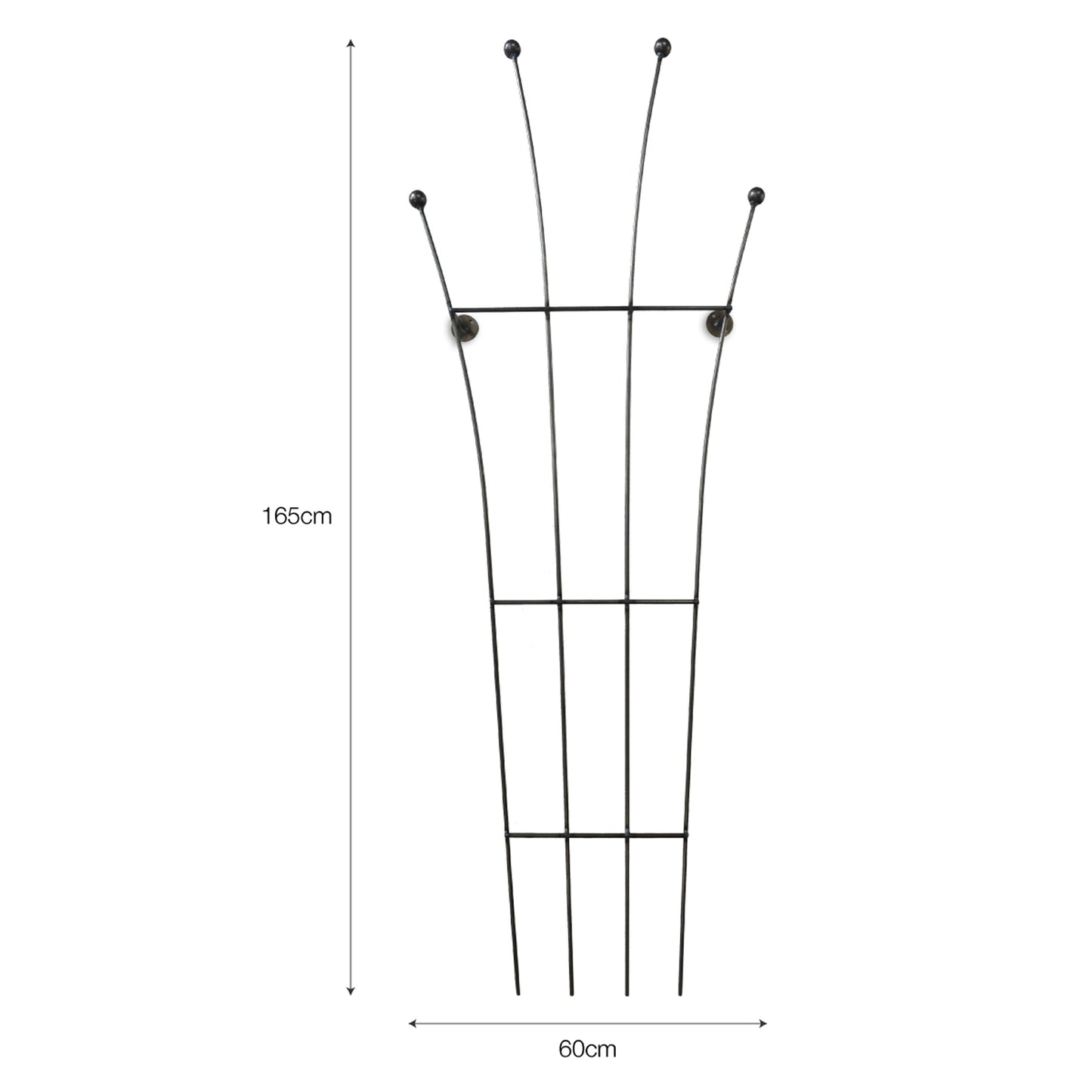 Barrington Honeysuckle Trellis Raw Metal by Garden Trading