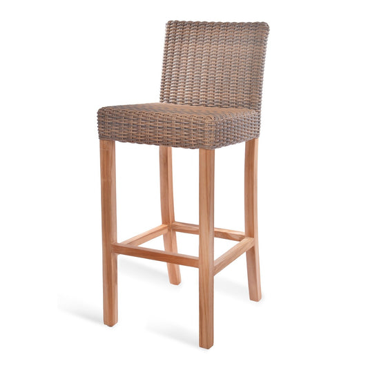 Lymington Outdoor Bar Stool PE Rattan by Garden Trading