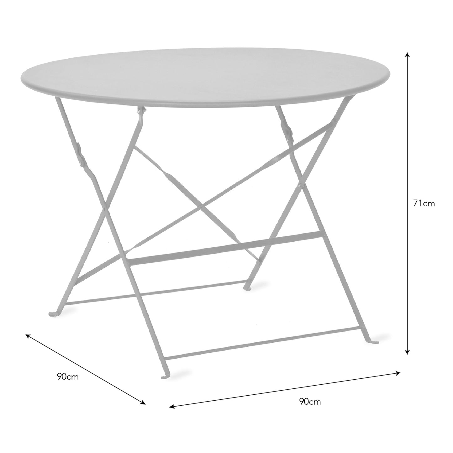 Rive Droite Bistro Outdoor Table Large Chalk by Garden Trading