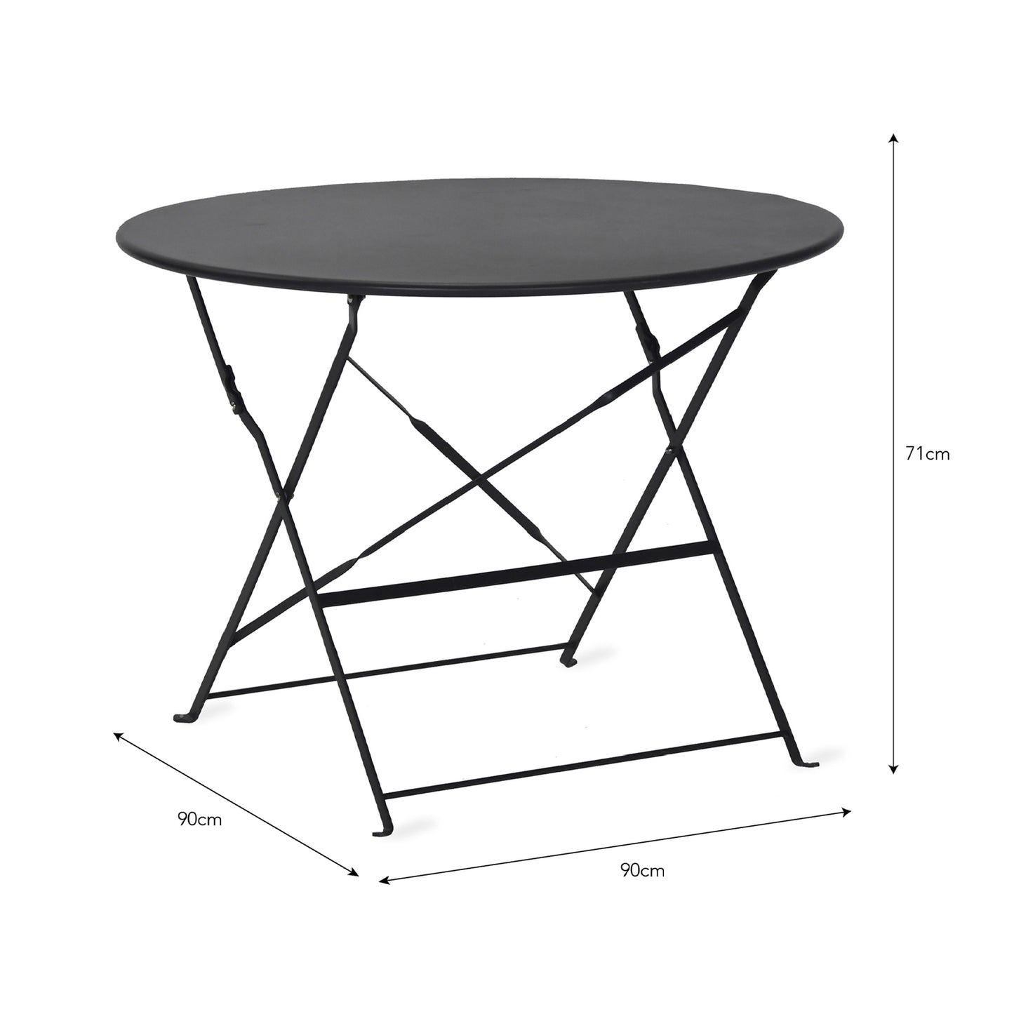 Rive Droite Bistro Outdoor Table Large Carbon by Garden Trading