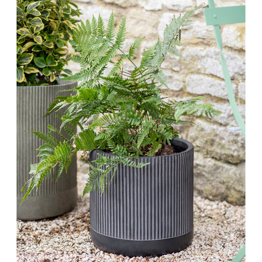 Set of 3 Cutsdean Planters Fibre Clay by Garden Trading