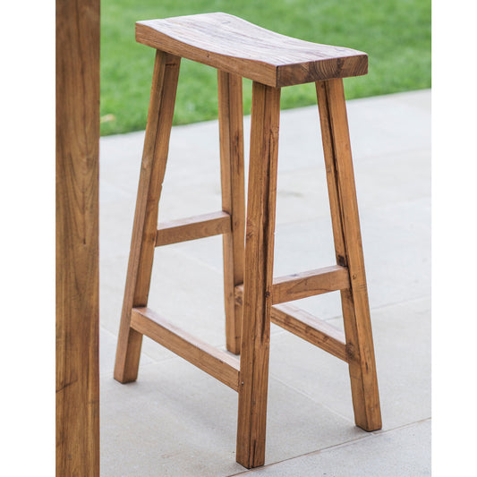 St Mawes Outdoor Bar Stool Teak by Garden Trading