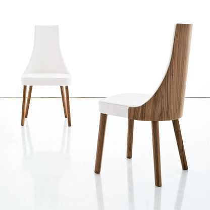 Mila canaletto walnut Chair by Compar