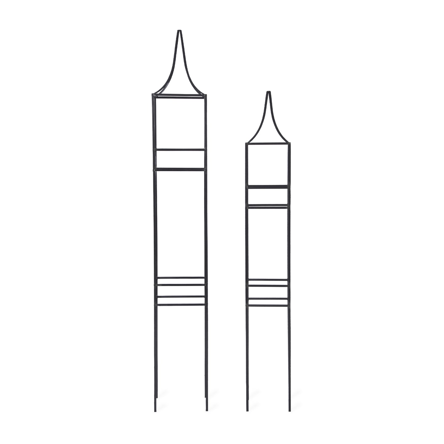 Set of 2 Charlbury Obelisk Plant Supports Steel by Garden Trading